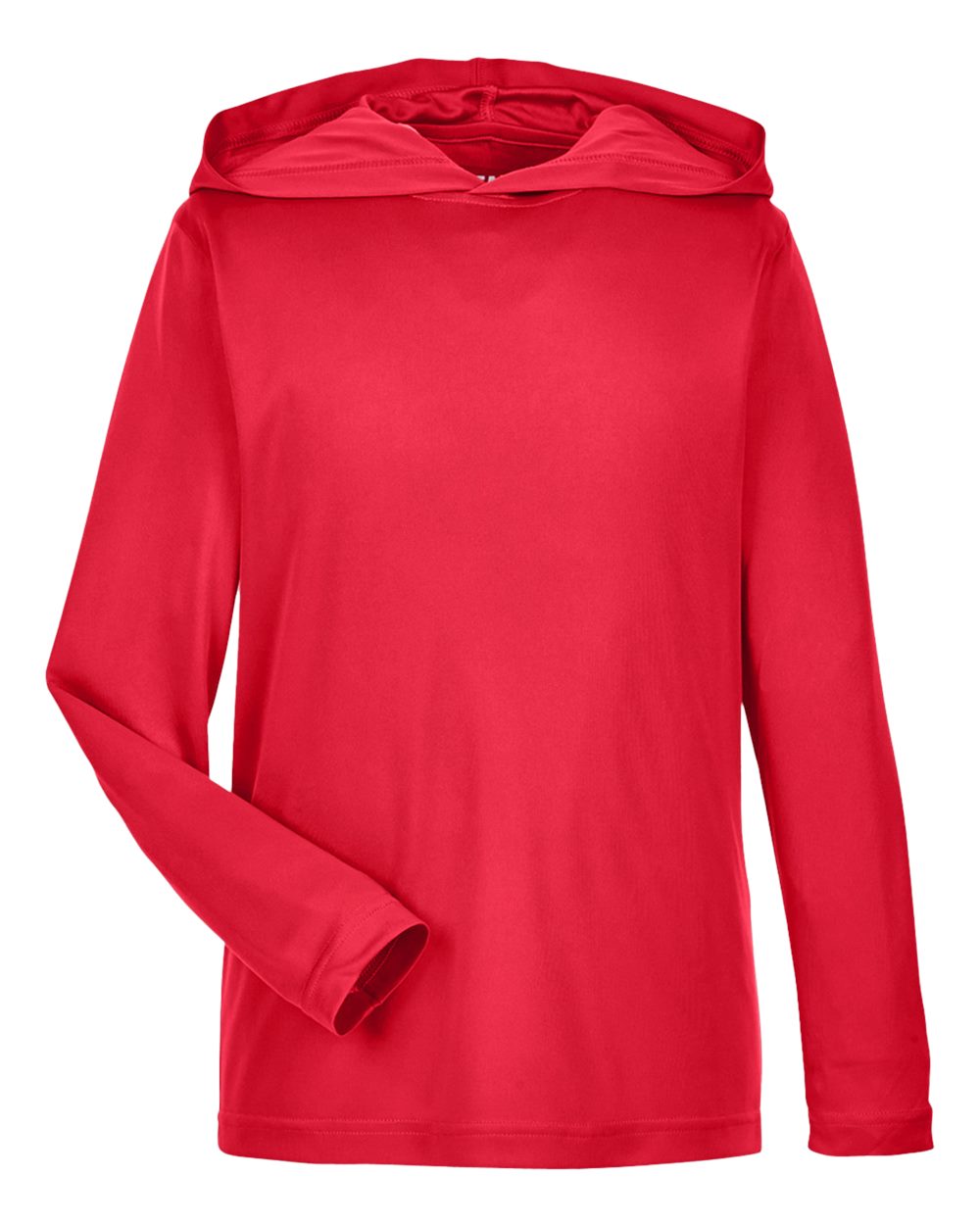 Youth Zone Performance Hooded T-Shirt - Front - B713D9703 - Sport Red
