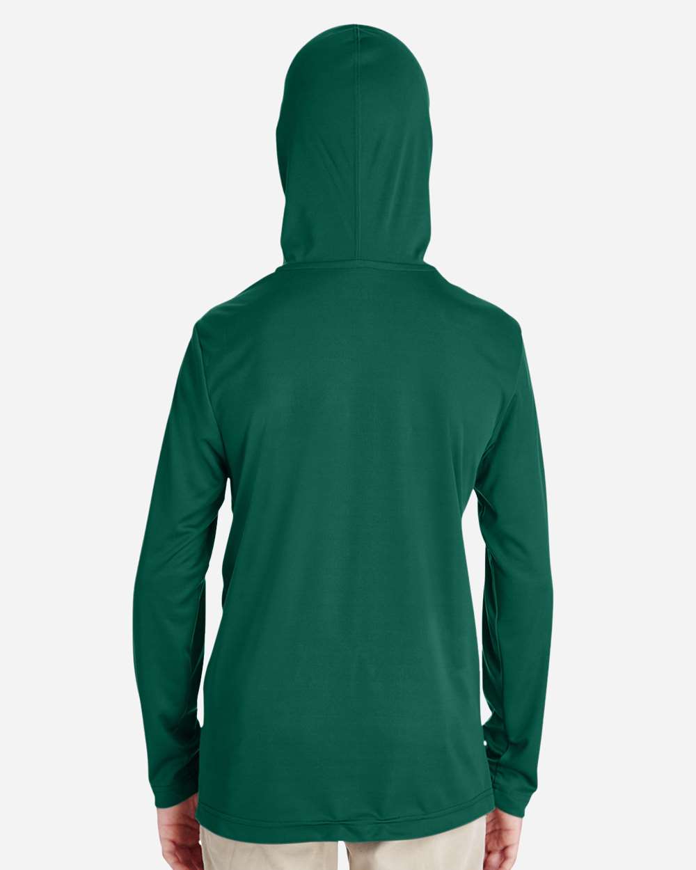 Youth Zone Performance Hooded T-Shirt - OnModelBack - B713D9073 - Sport Forest