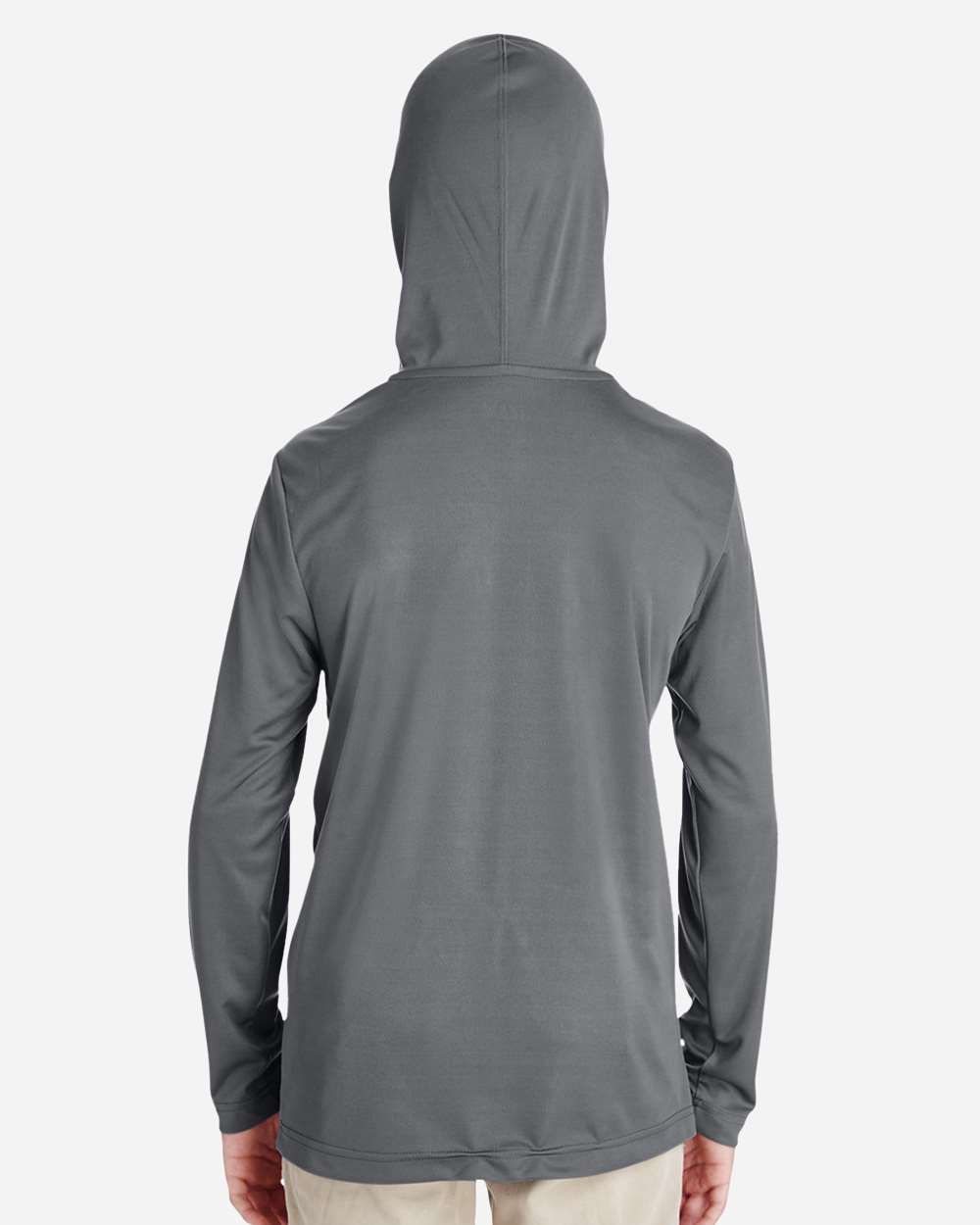 Youth Zone Performance Hooded T-Shirt - OnModelBack - B713D9133 - Sport Graphite
