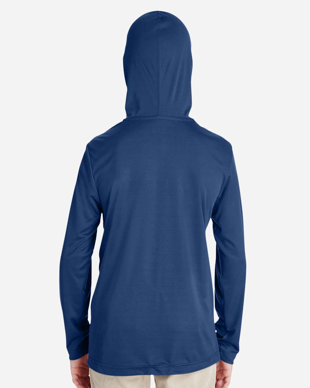 Youth Zone Performance Hooded T-Shirt - OnModelBack - B713D9653 - Sport Dark Navy