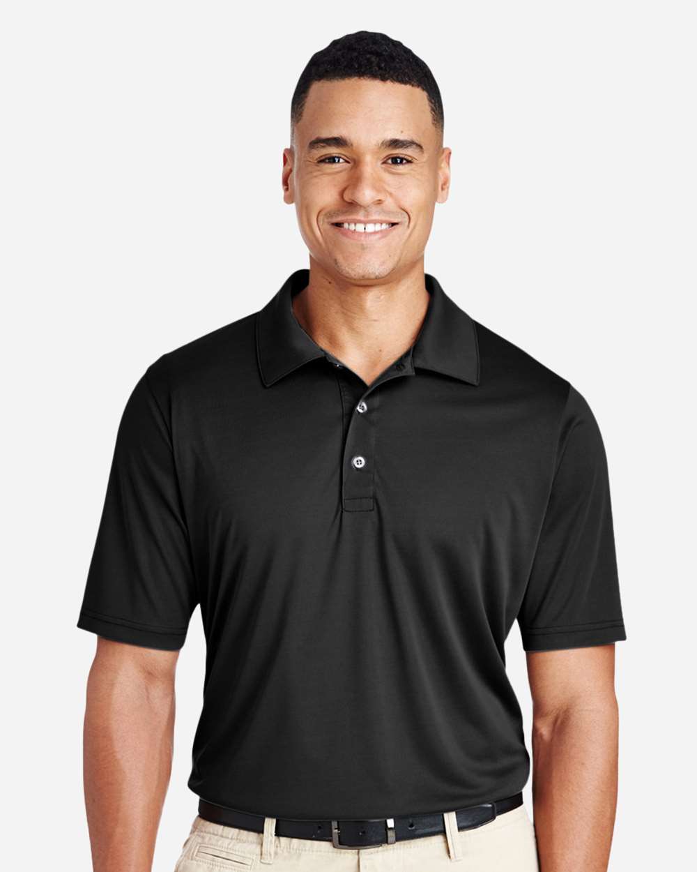 Men's Tall Zone Performance Polo - OnModelFront - B722D9505 - Black