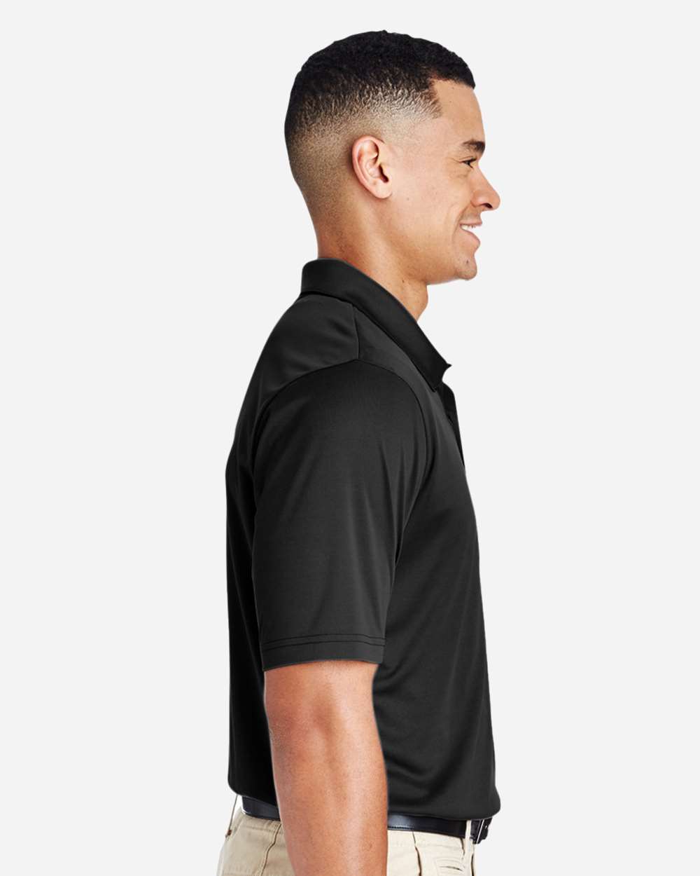 Men's Tall Zone Performance Polo - OnModelSide - B722D9505 - Black