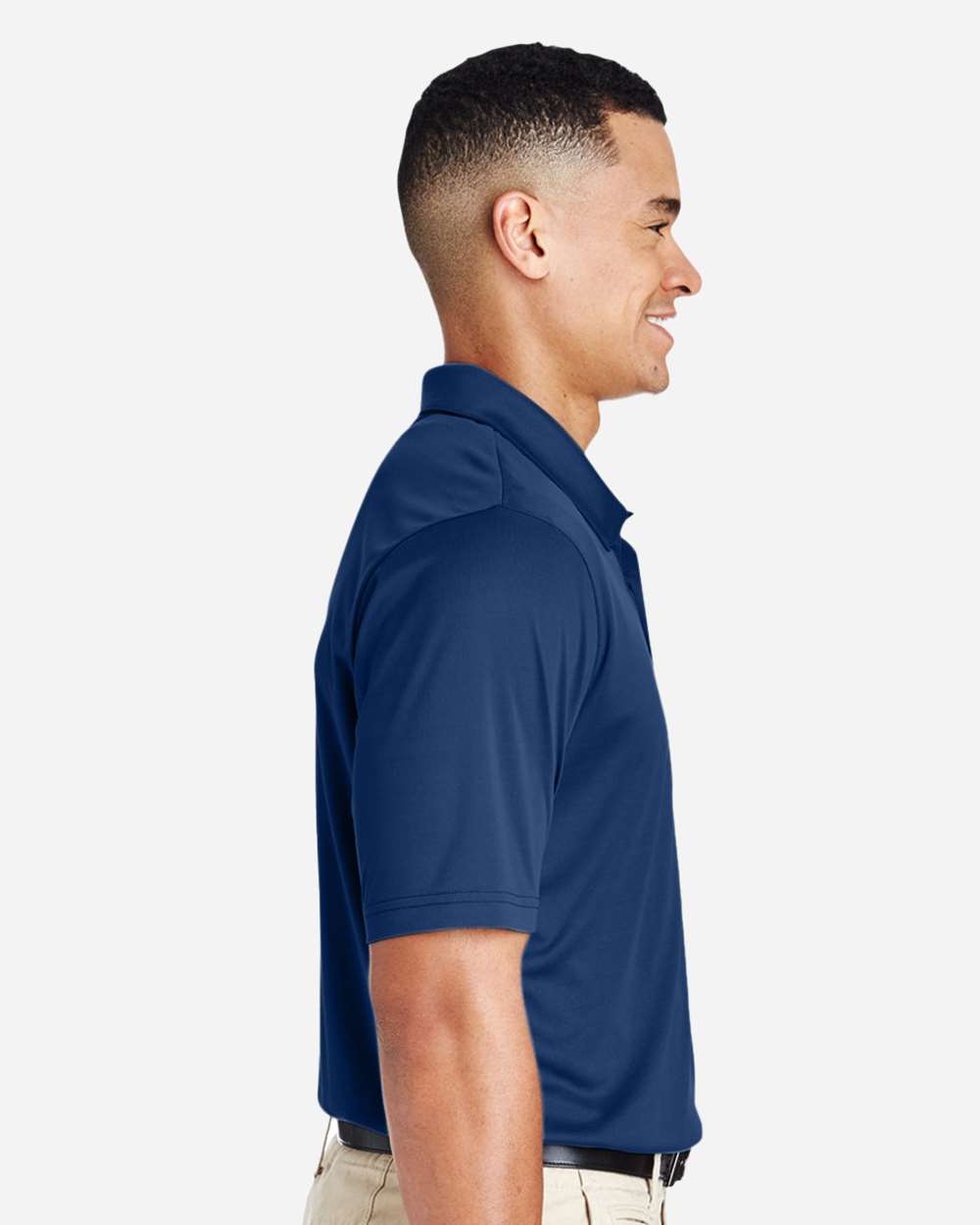Men's Tall Zone Performance Polo - OnModelSide - B722D9655 - Sport Dark Navy