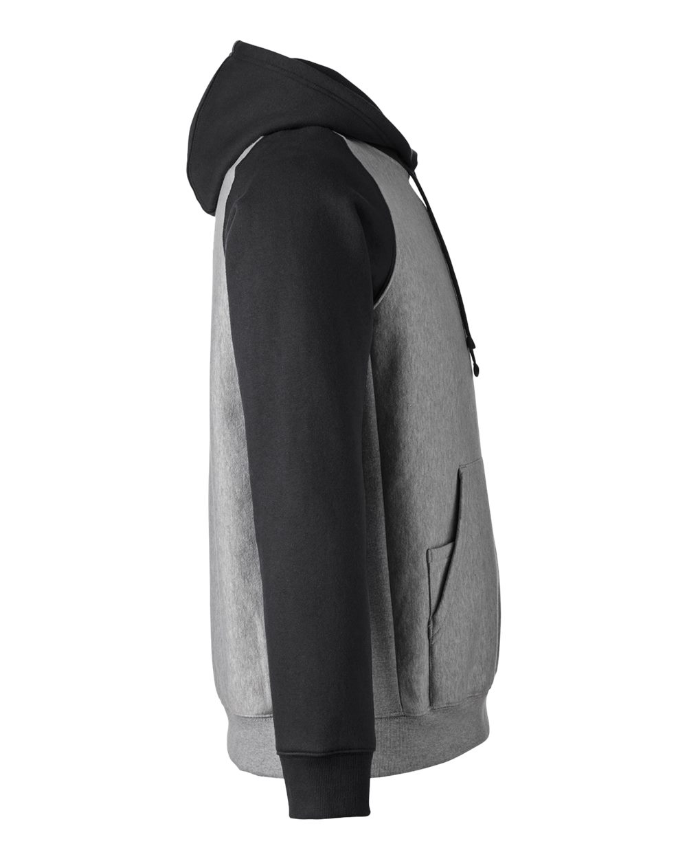 Unisex Zone HydroSport™ Heavyweight Colorblock Hooded Sweatshirt - DirectSide - B760D9025 - Dark Grey Heather/ Black