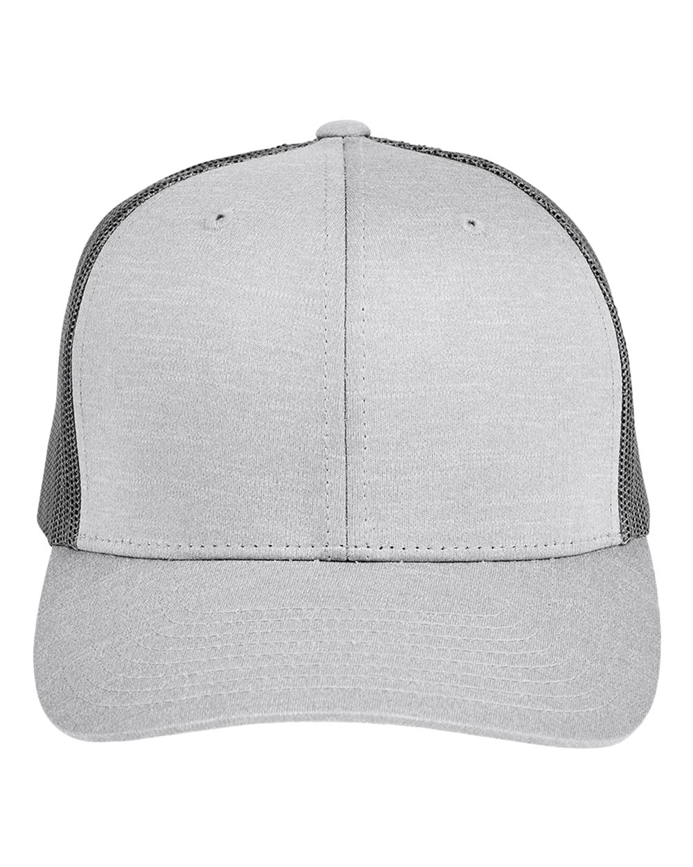 Zone Sonic Heather Trucker Cap - Front - B741D9130 - Athletic Heather/ Sport Graphite