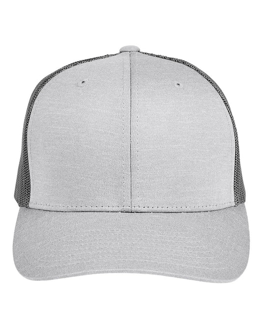 Zone Sonic Heather Trucker Cap - Front - B741D9130 - Athletic Heather/ Sport Graphite