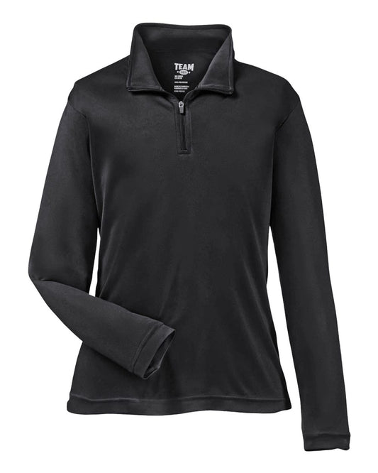 Youth Zone Performance Quarter-Zip Pullover - Front - B705D9503 - Black
