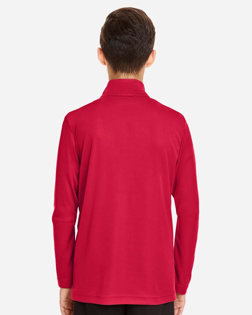 Youth Zone Performance Quarter-Zip Pullover - OnModelBack - B705D9703 - Sport Red