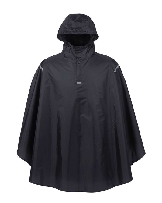 Unisex Zone Protect Packable Poncho - Front - B727D9500 - Black