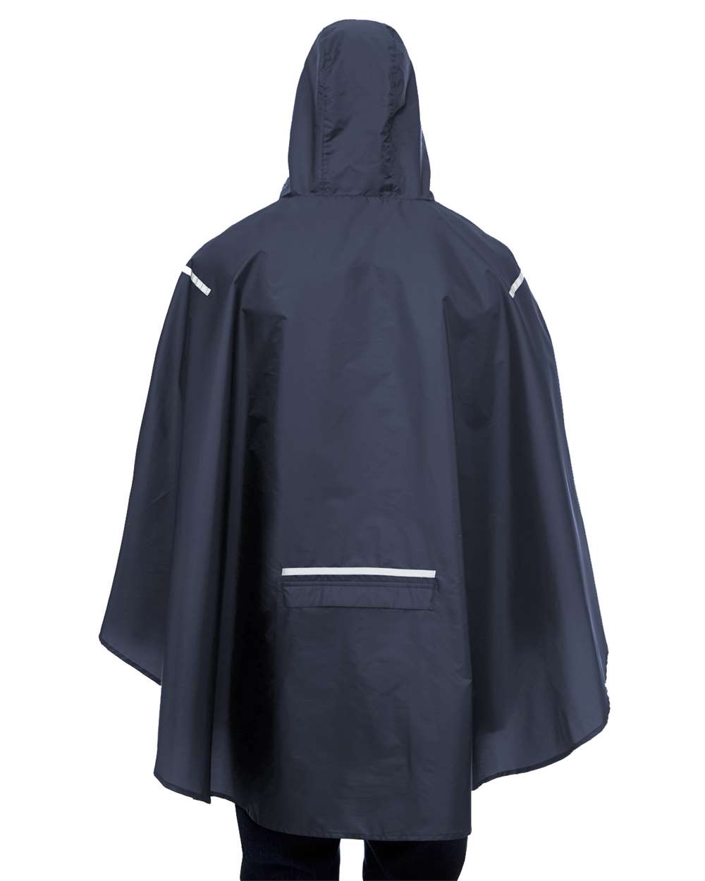 Unisex Zone Protect Packable Poncho - OnModelBack - B727D9650 - Sport Dark Navy