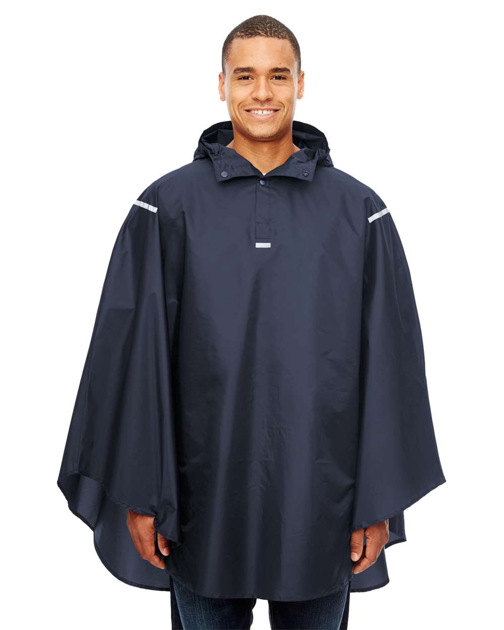 Unisex Zone Protect Packable Poncho - OnModelFront - B727D9650 - Sport Dark Navy