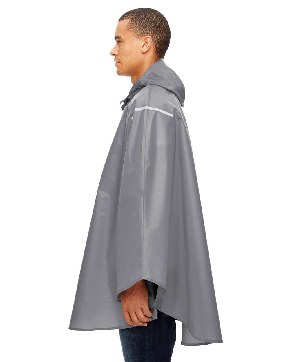 Unisex Zone Protect Packable Poncho - OnModelSide - B727D9130 - Sport Graphite