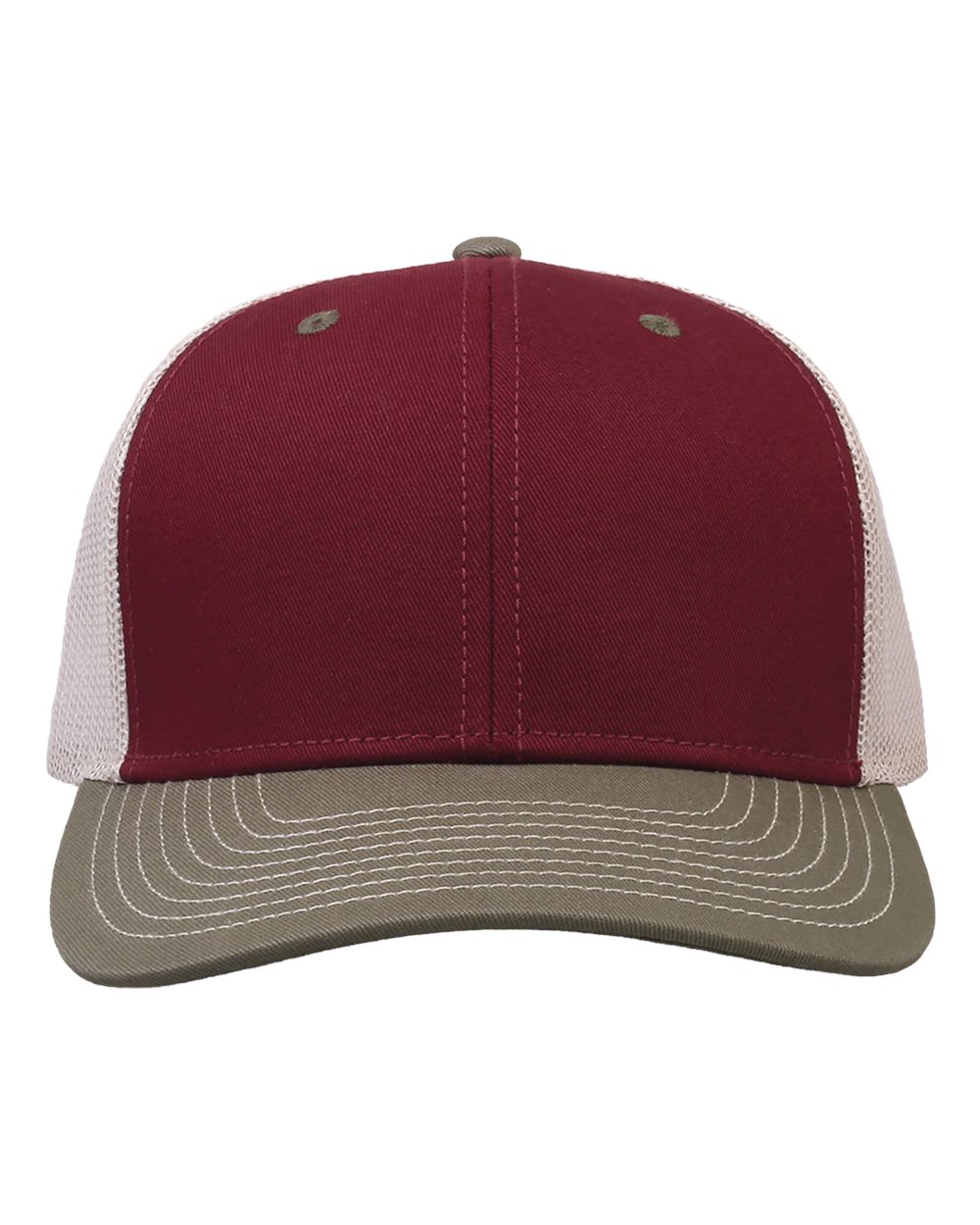 Everyday Trucker Cap - Front - B94495050 - Cinnamon Red/ Olive Green/ Stone
