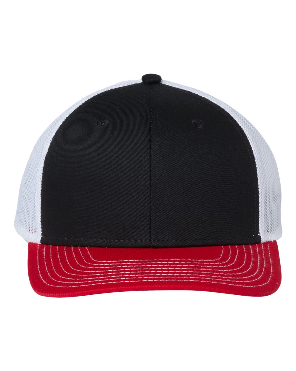 Everyday Trucker Cap - Front - B94495110 - Black/ Red/ White