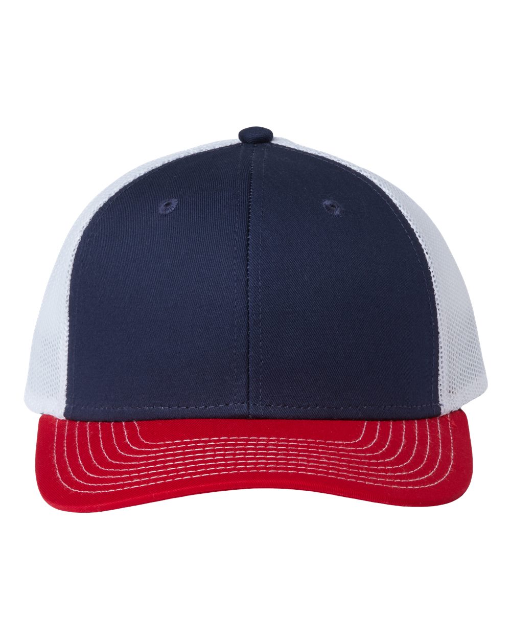 Everyday Trucker Cap - Front - B94495170 - Navy/ Red/ White