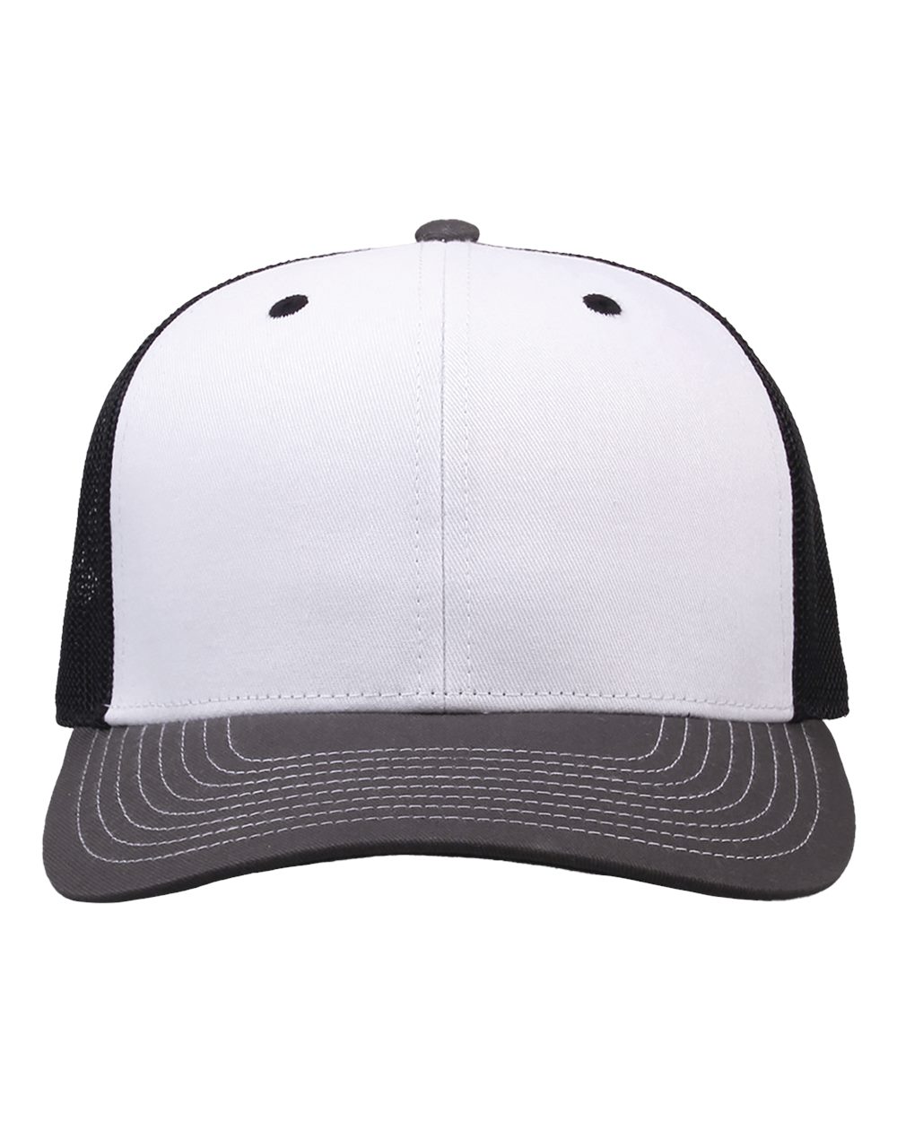 Everyday Trucker Cap - Front - B94495730 - White/ Charcoal/ Black