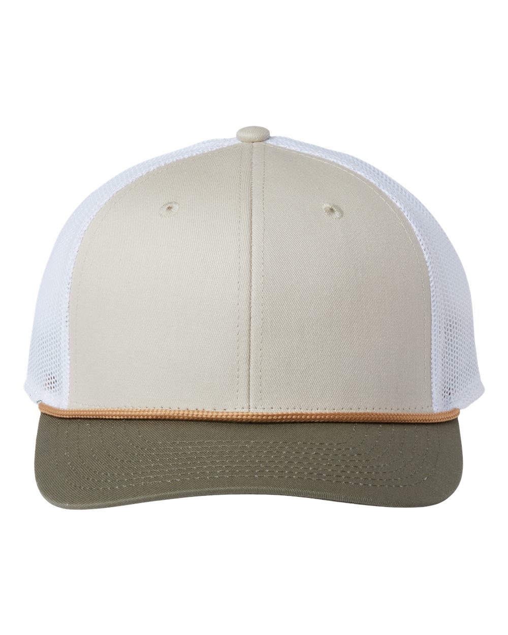 Everyday Rope Trucker Cap - Front - B94595540 - Stone/ Light Olive/ White