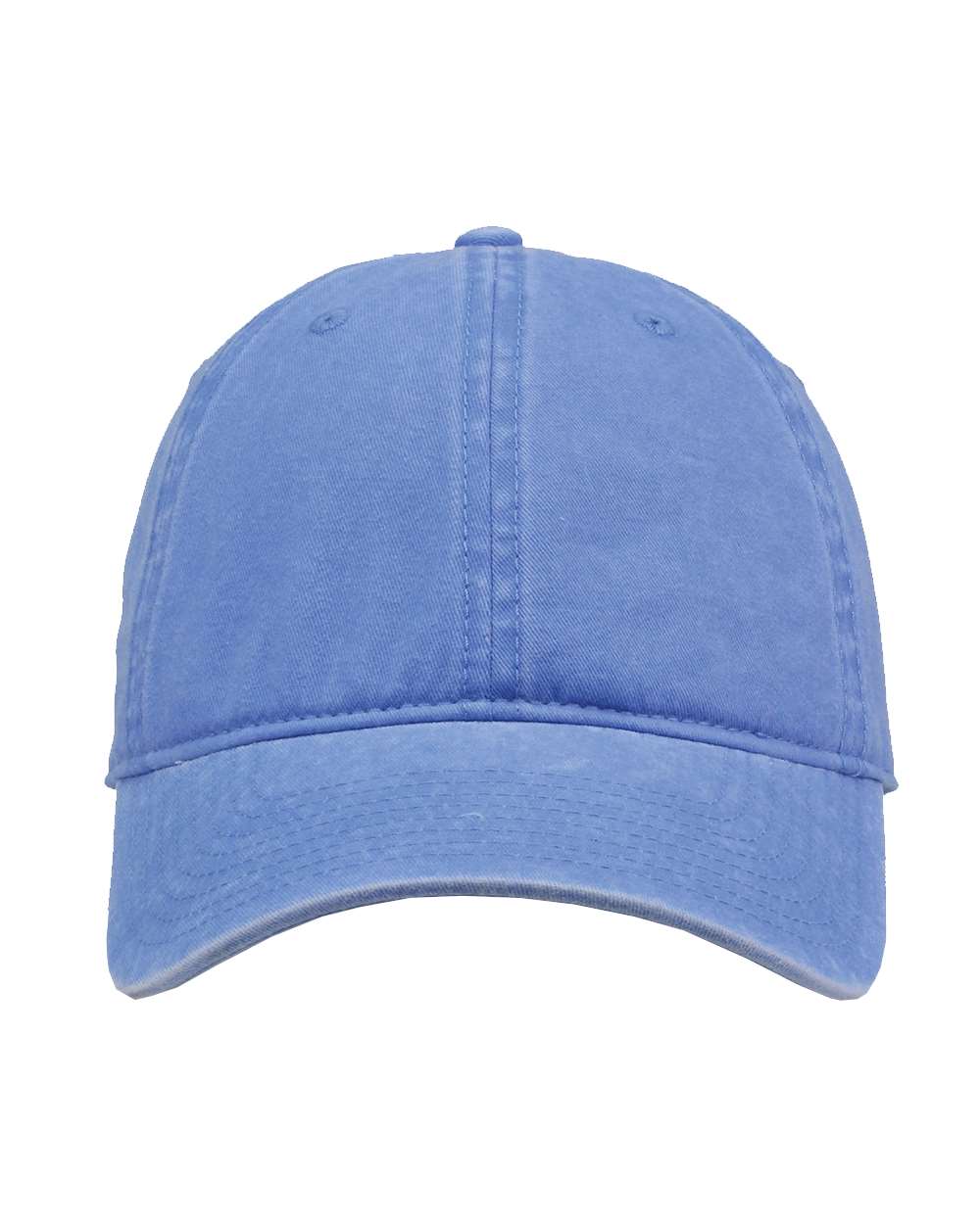 Pigment-Dyed Cap - Front - B13095250 - Sky Blue