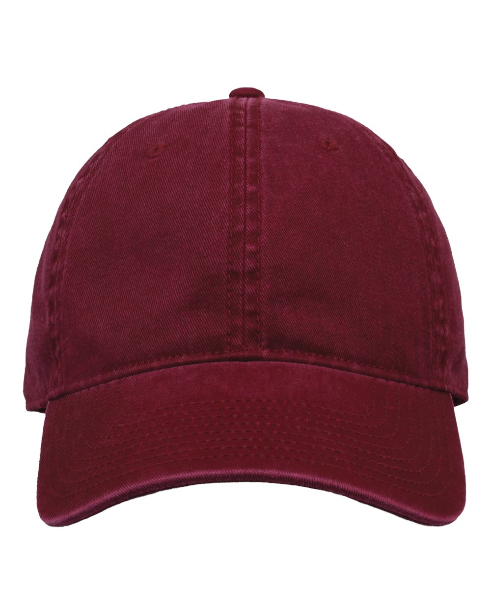 Pigment-Dyed Cap - Front - B13095640 - Cinnamon Red