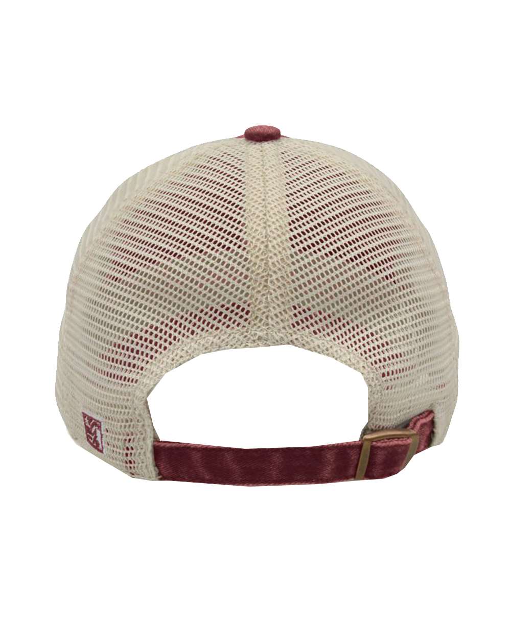 Pigment-Dyed Trucker Cap - Back - B13195530 - Dark Maroon/ Stone