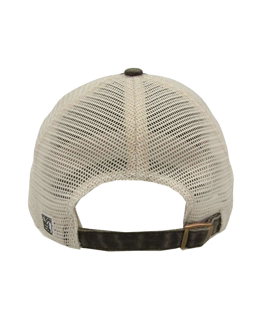 Pigment-Dyed Trucker Cap - Back - B13195540 - Army Green/ Stone