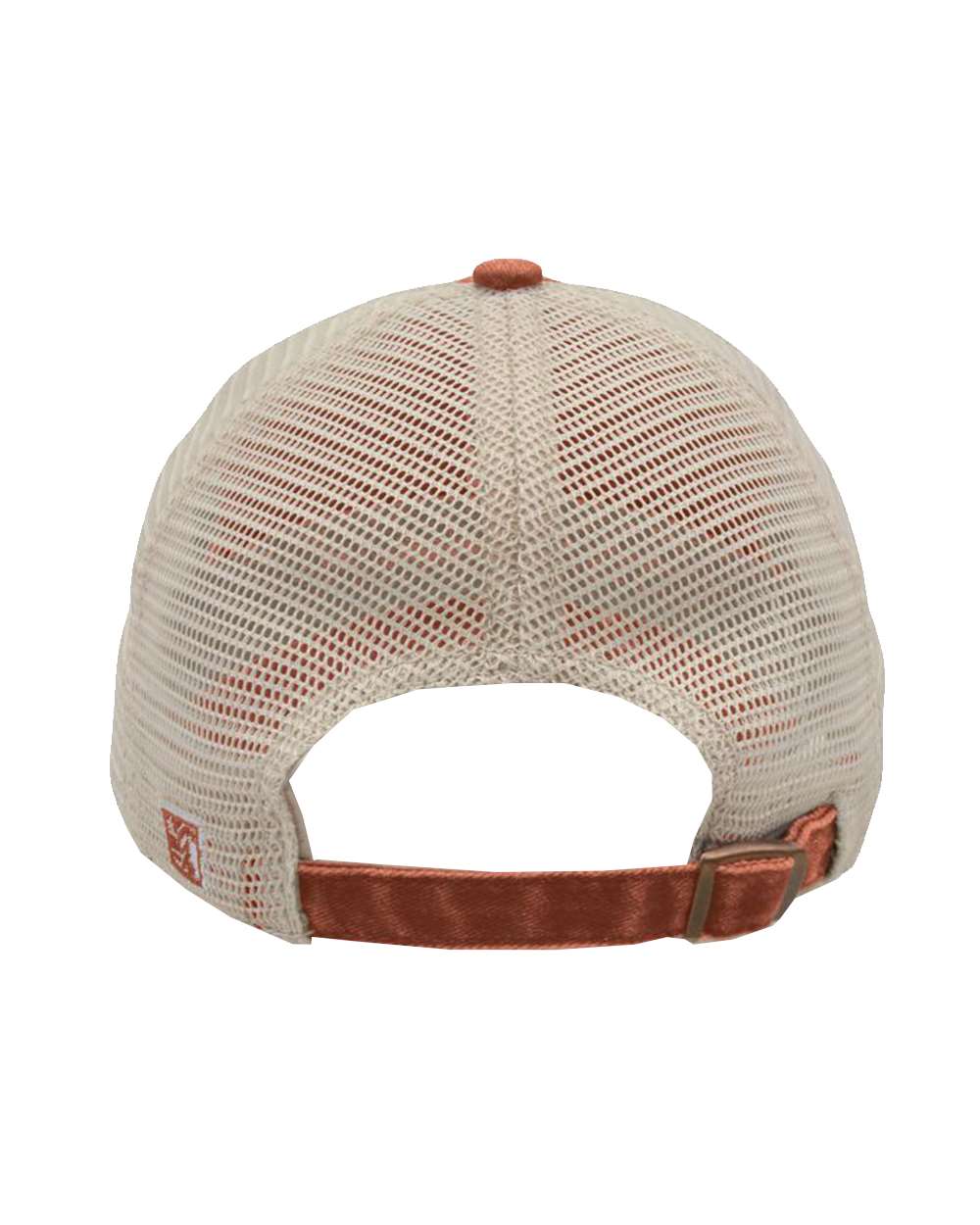 Pigment-Dyed Trucker Cap - Back - B13195660 - Texas Orange/ Stone