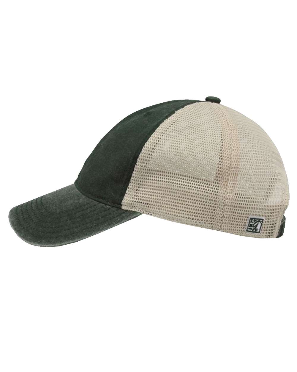 Pigment-Dyed Trucker Cap - DirectSide - B13195100 - Bottle Green/ Stone