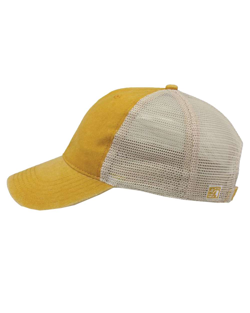 Pigment-Dyed Trucker Cap - DirectSide - B13195120 - Mustard Yellow/ Stone