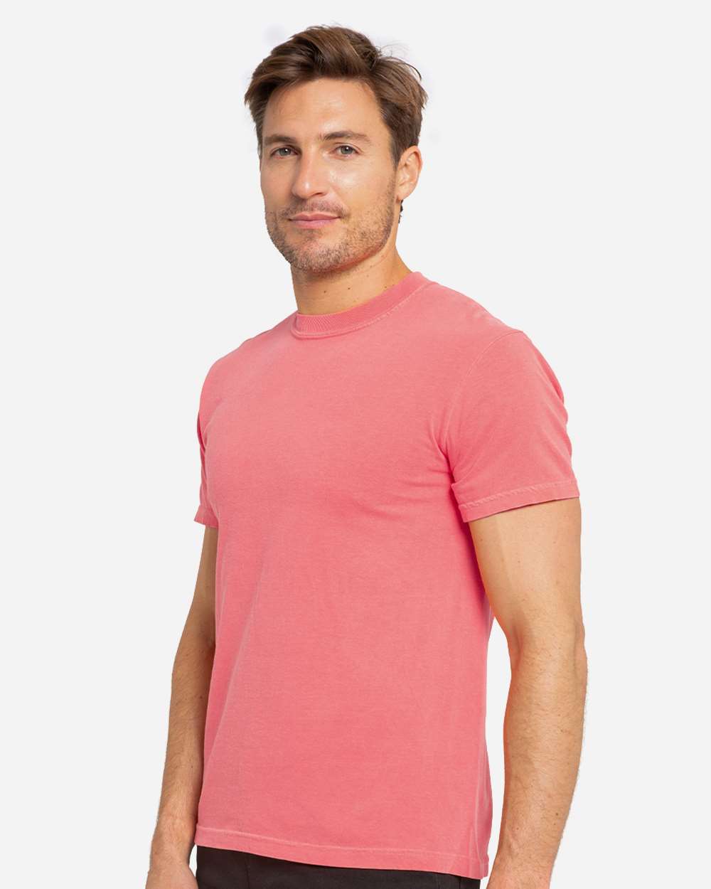 Unisex Colors Garment-Dyed T-Shirt - OnModelSide - B807E0123 - Fruit Punch