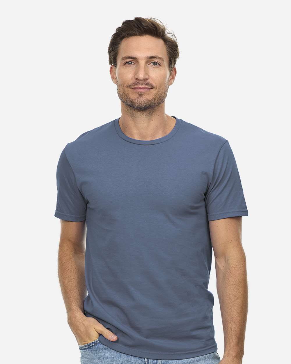 Unisex Epic T-Shirt - OnModelFront - B811E0102 - Denim