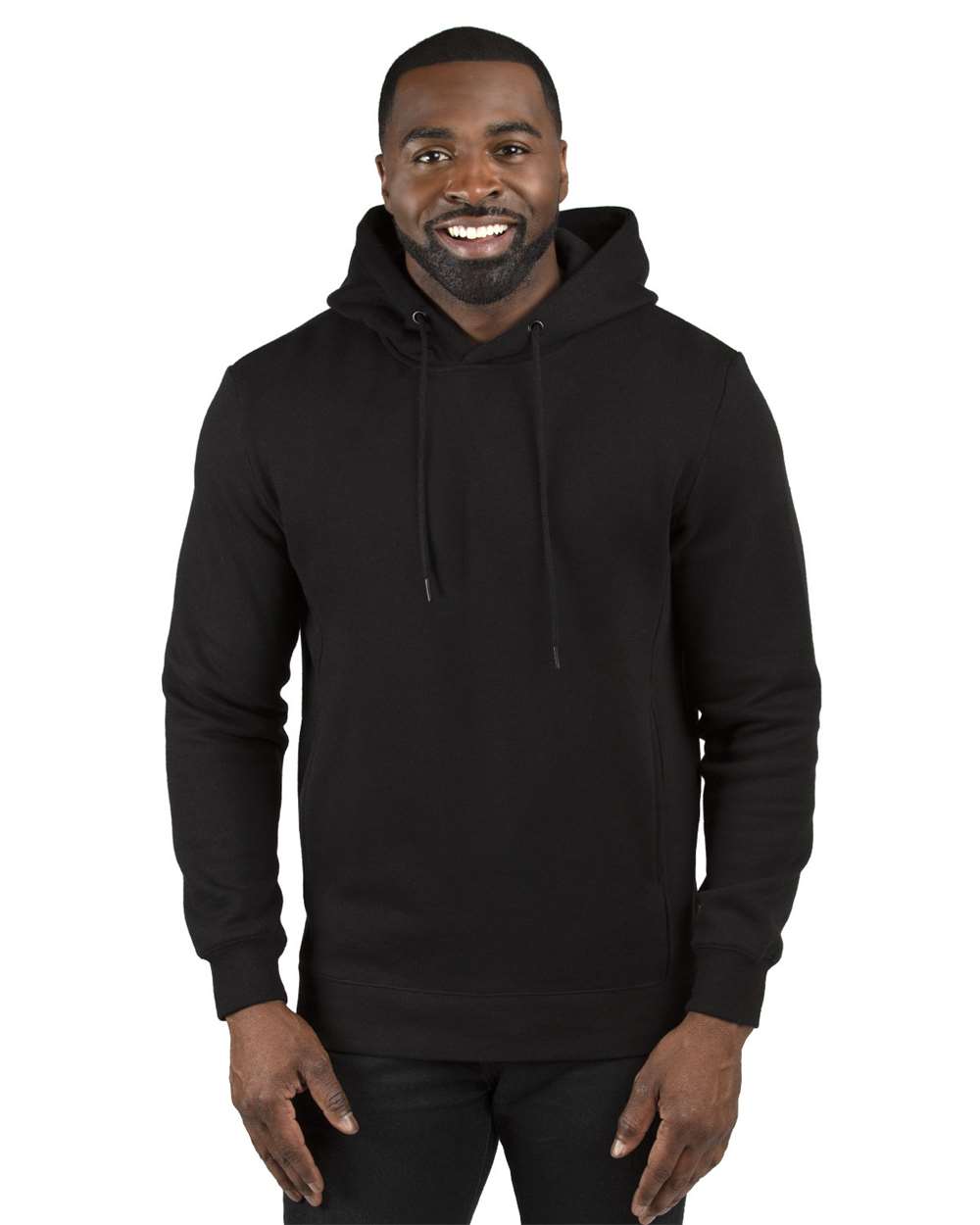 Unisex Ultimate Fleece Pullover Hooded Sweatshirt - OnModelFront - B789E0502 - Black