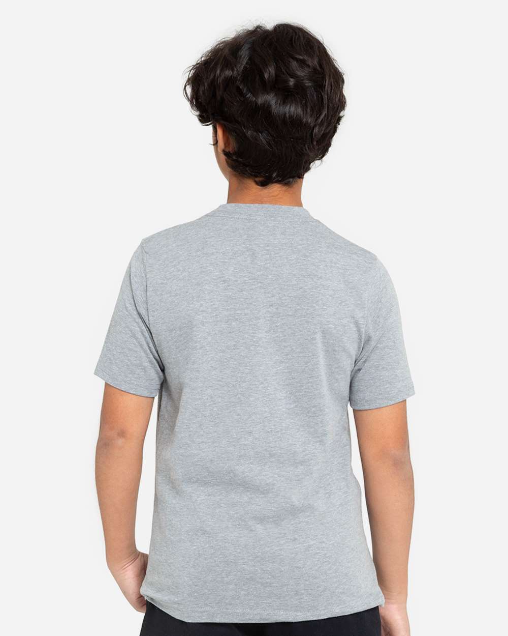 Youth Epic Cotton T-Shirt - OnModelBack - B812E0352 - Heather Grey