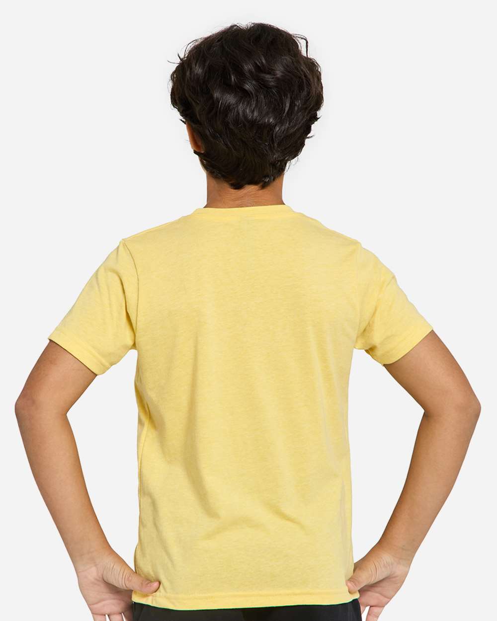 Youth Epic Cotton T-Shirt - OnModelBack - B812E0412 - Bright Yellow