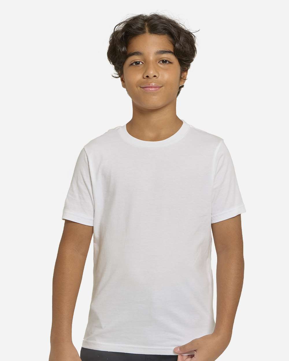 Youth Epic Cotton T-Shirt - OnModelFront - B812E0002 - White
