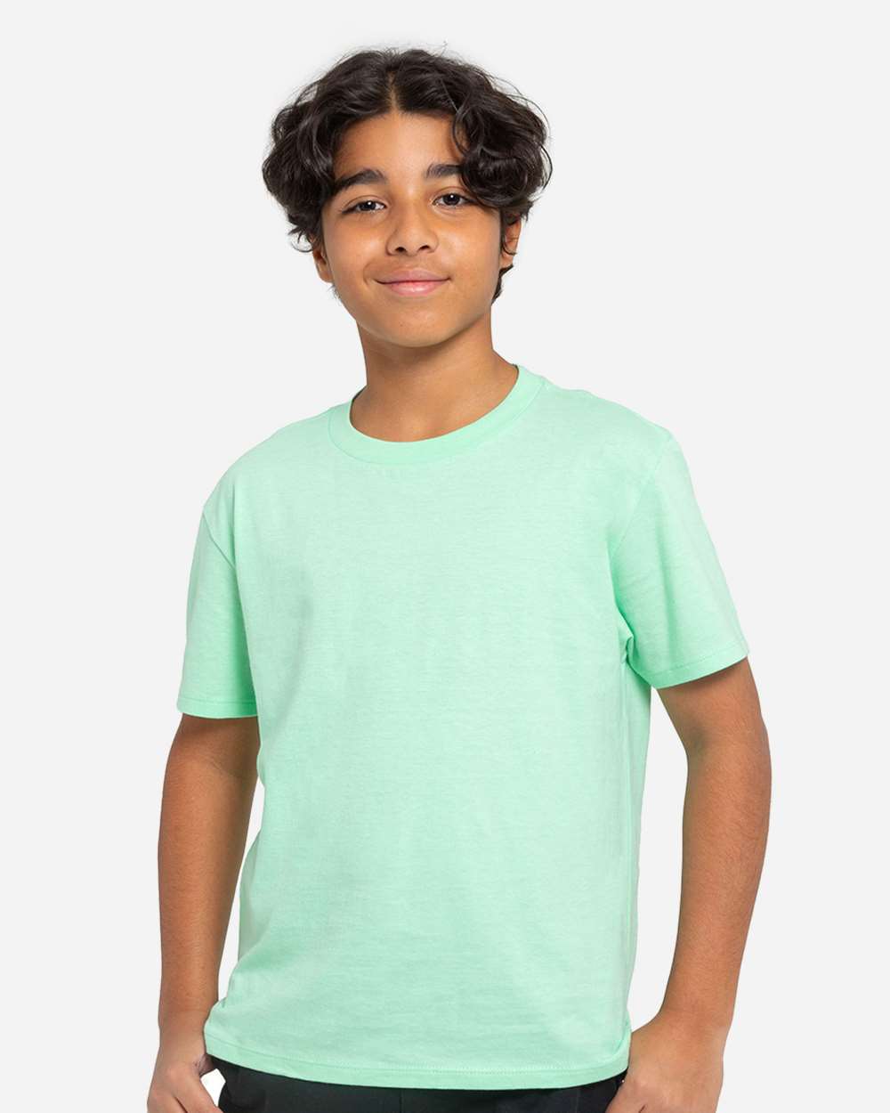 Youth Epic Cotton T-Shirt - OnModelFront - B812E0192 - Mint Green