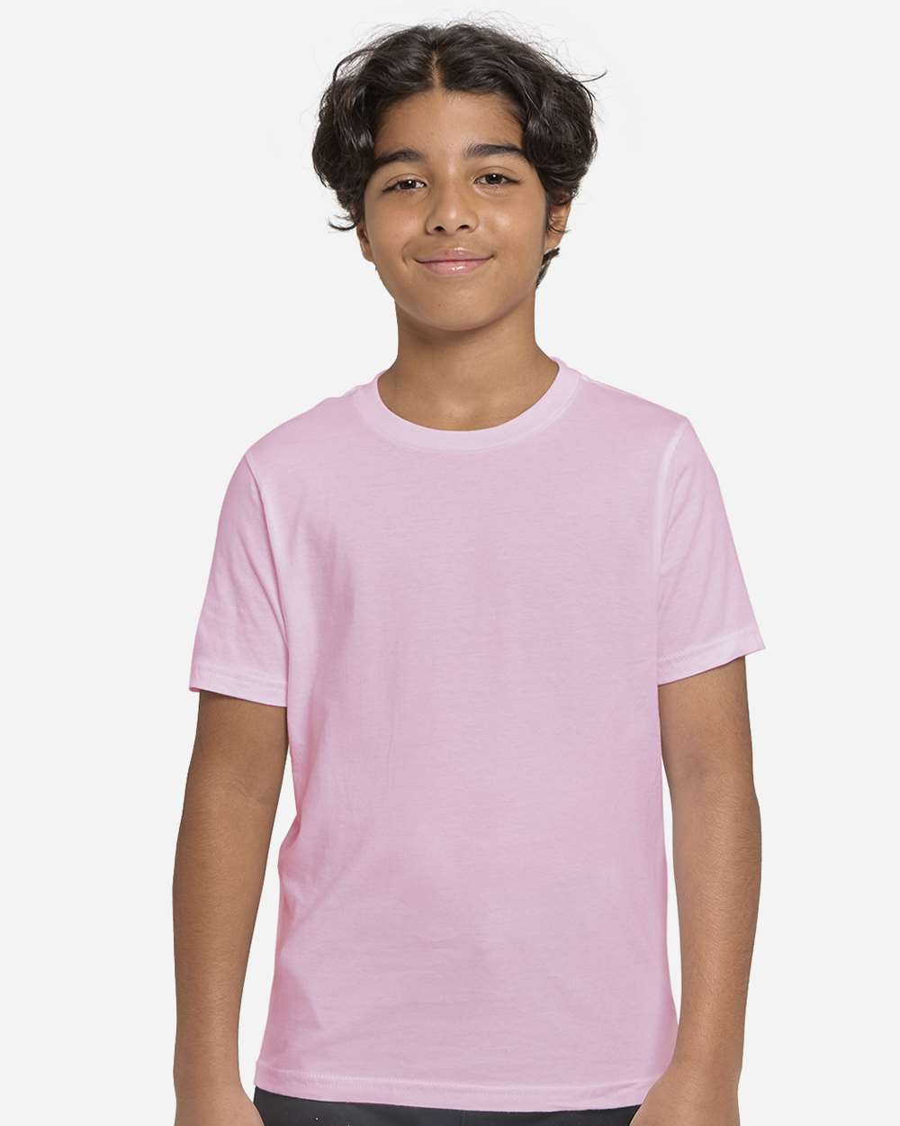 Youth Epic Cotton T-Shirt - OnModelFront - B812E0302 - Light Pink