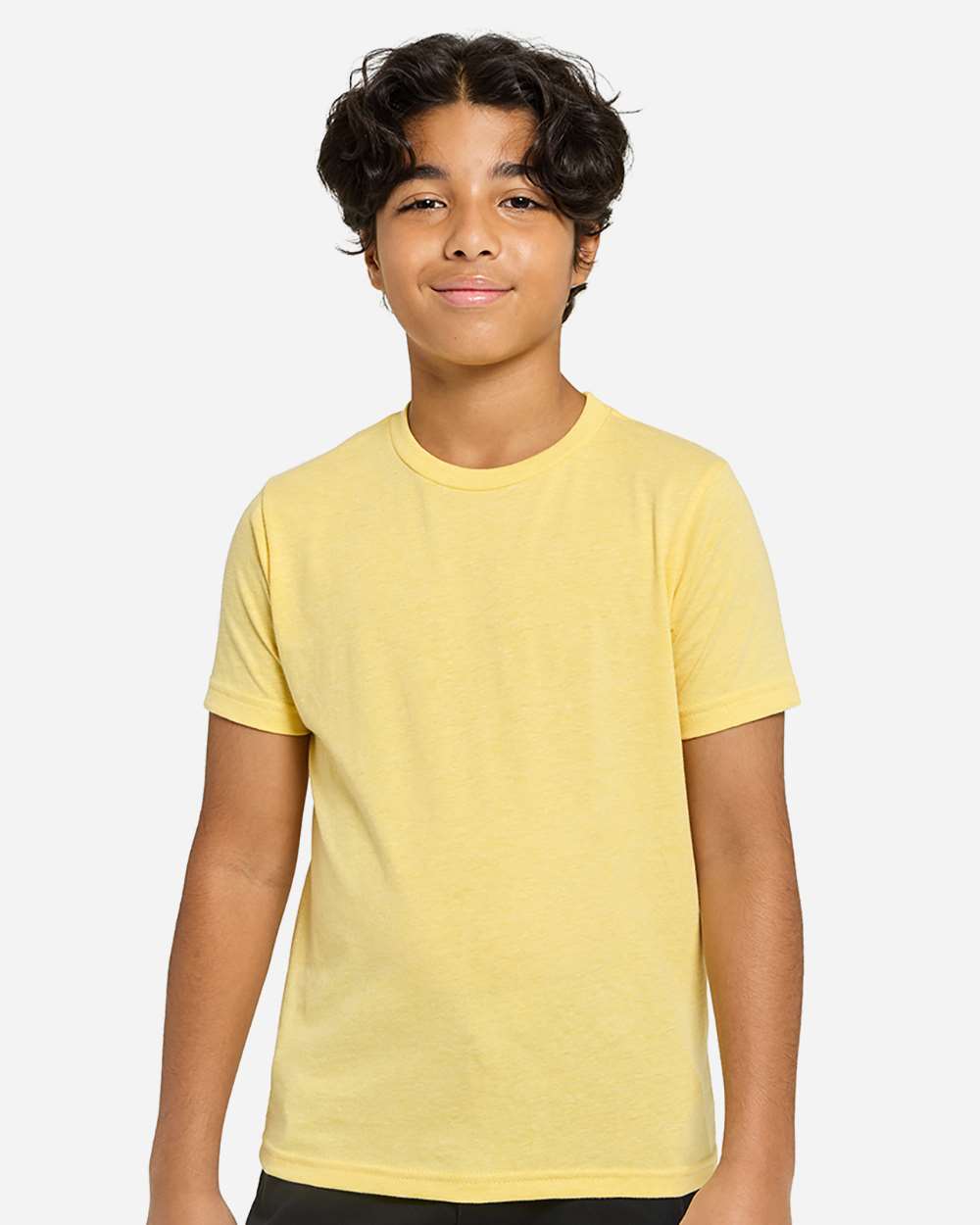 Youth Epic Cotton T-Shirt - OnModelFront - B812E0412 - Bright Yellow