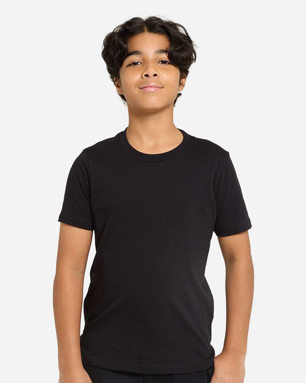 Youth Epic Cotton T-Shirt - OnModelFront - B812E0502 - Black