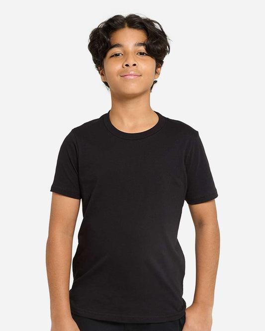 Youth Epic Cotton T-Shirt - OnModelFront - B812E0502 - Black