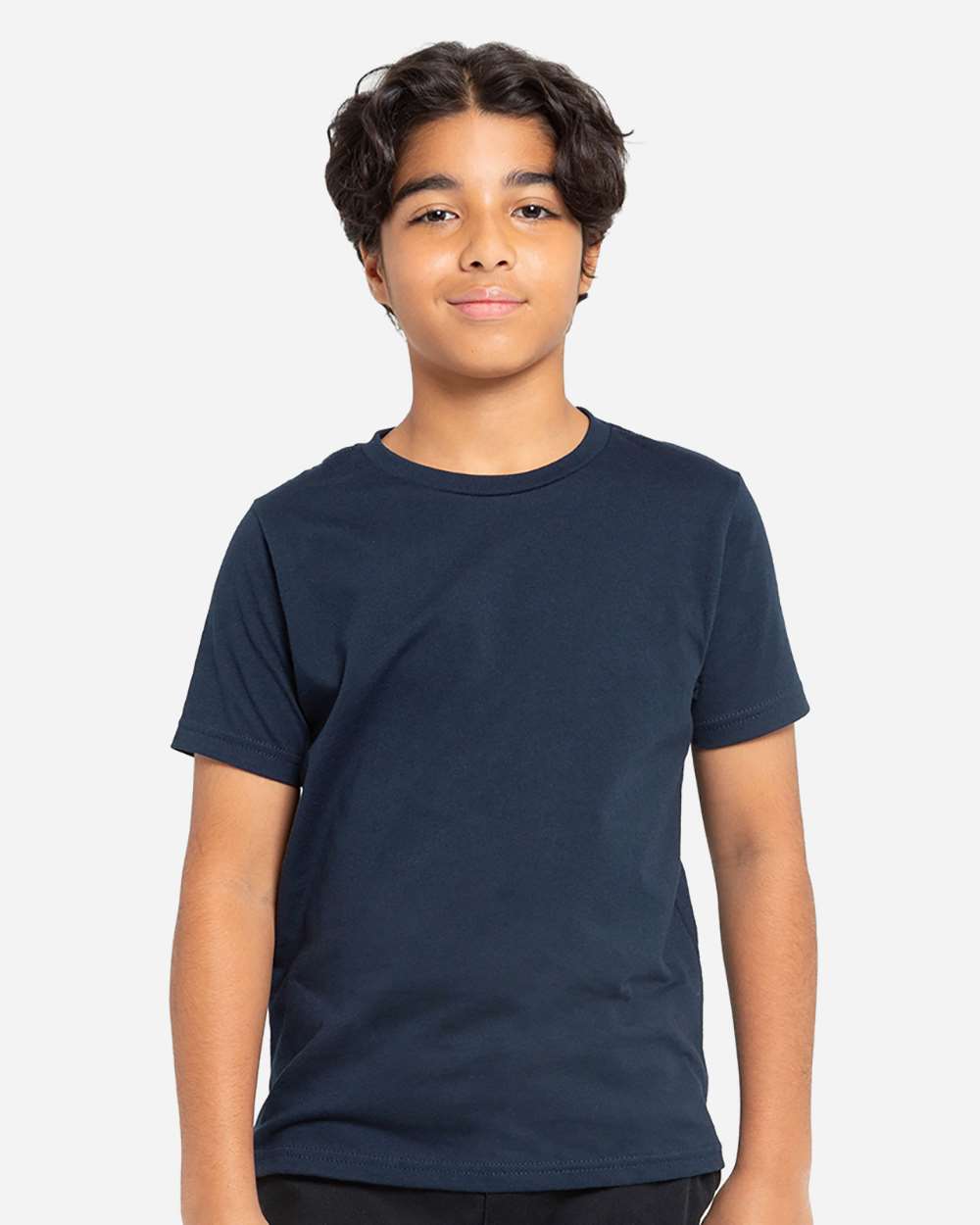 Youth Epic Cotton T-Shirt - OnModelFront - B812E0652 - Navy