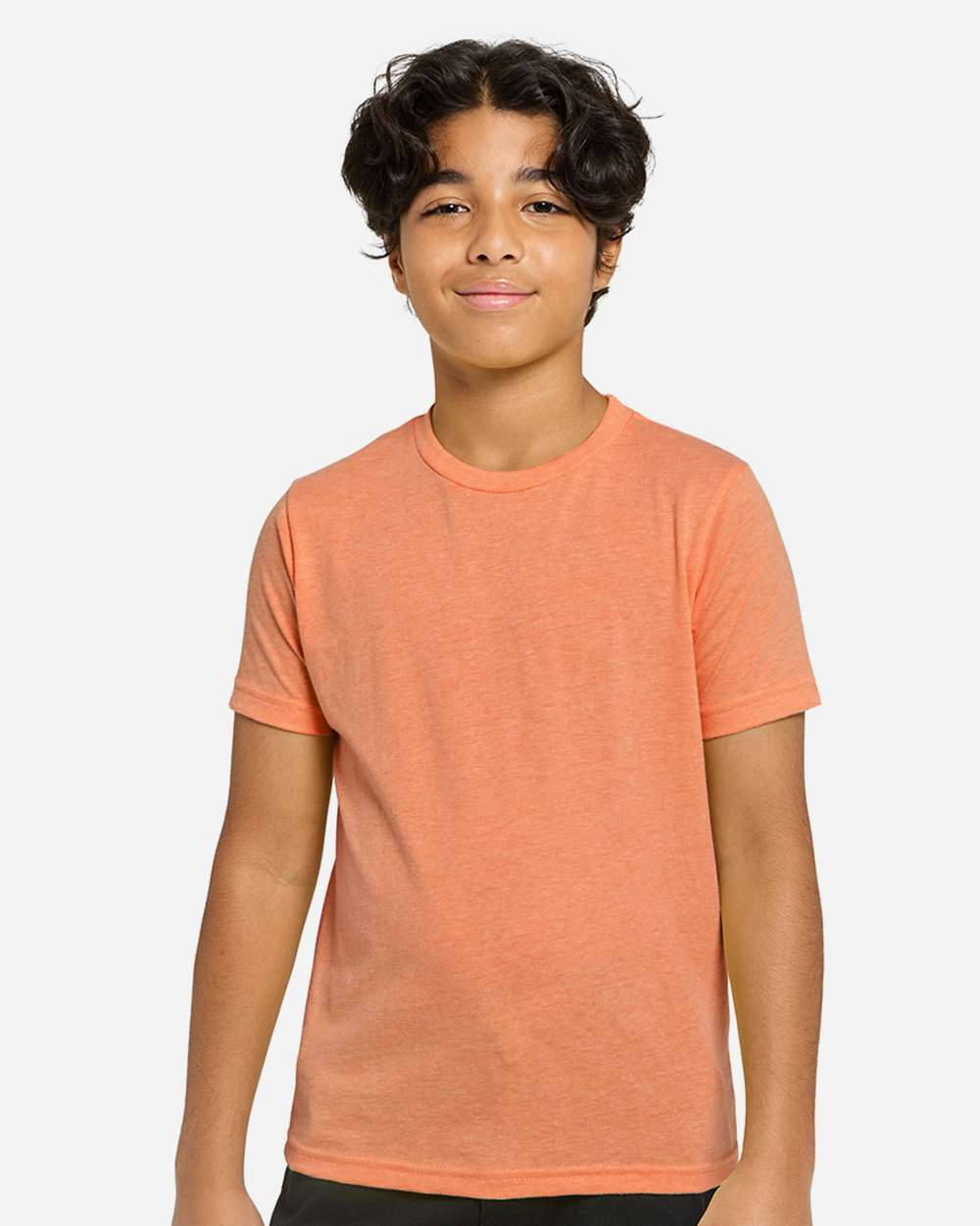 Youth Epic Cotton T-Shirt - OnModelFront - B812E0662 - Orange