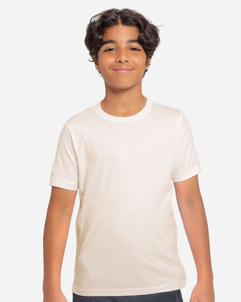 Youth Epic Cotton T-Shirt - OnModelFront - B812E0922 - Natural