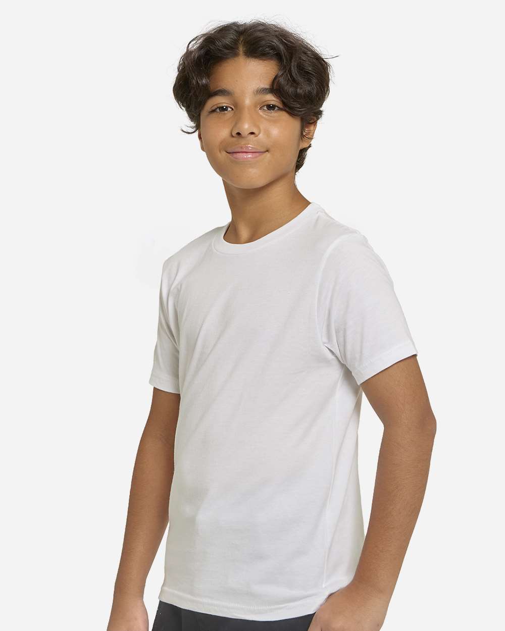 Youth Epic Cotton T-Shirt - OnModelSide - B812E0002 - White