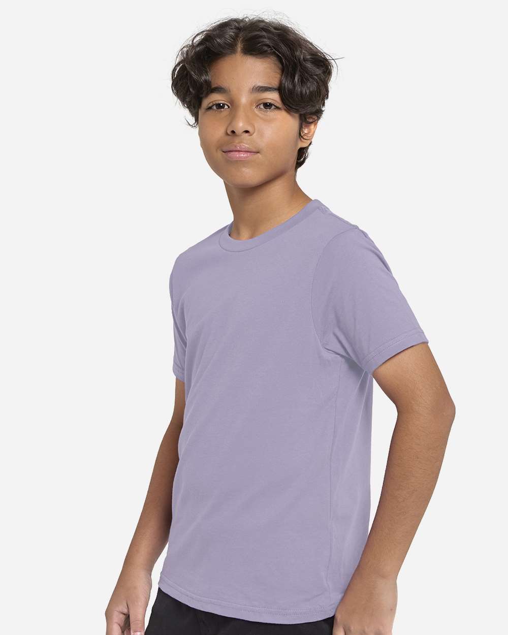 Youth Epic Cotton T-Shirt - OnModelSide - B812E0212 - Lavender