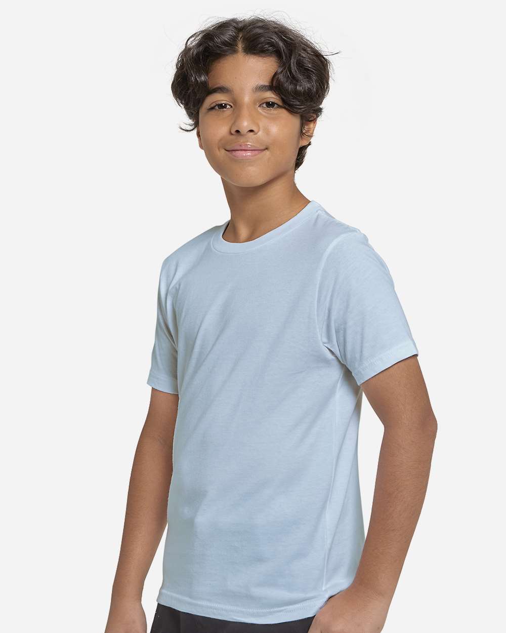 Youth Epic Cotton T-Shirt - OnModelSide - B812E0252 - Light Blue