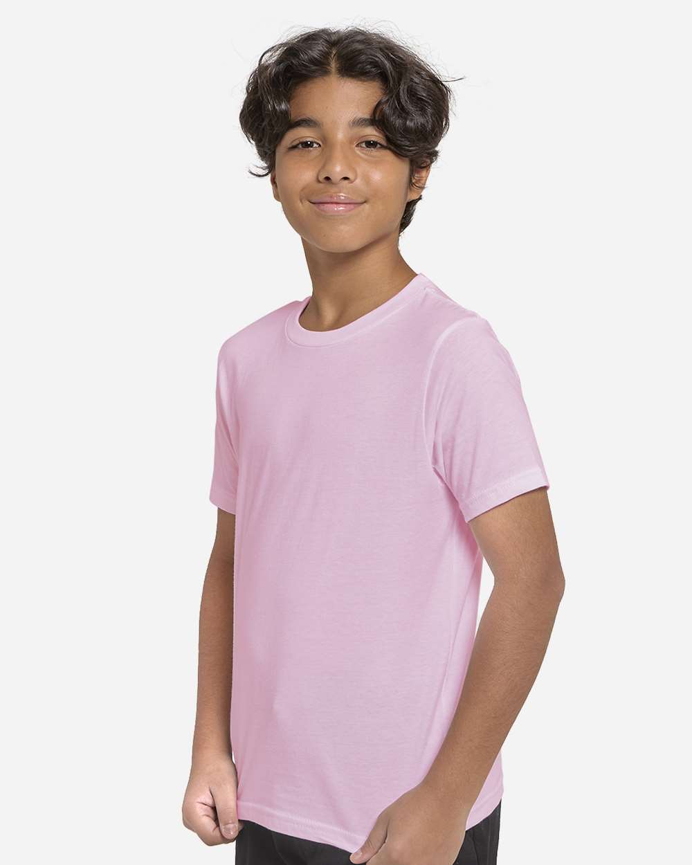 Youth Epic Cotton T-Shirt - OnModelSide - B812E0302 - Light Pink