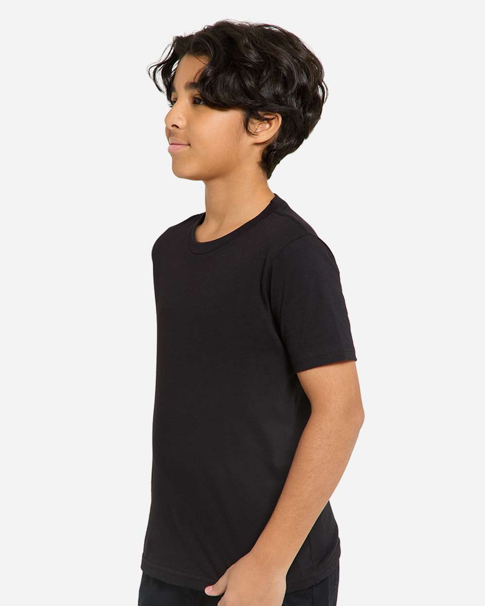 Youth Epic Cotton T-Shirt - OnModelSide - B812E0502 - Black