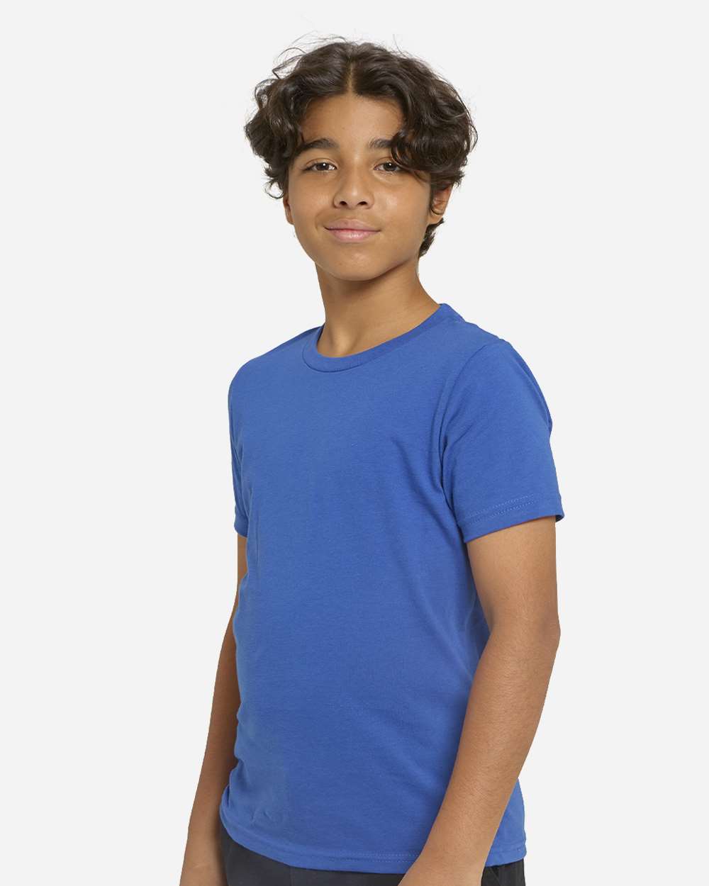 Youth Epic Cotton T-Shirt - OnModelSide - B812E0752 - Royal