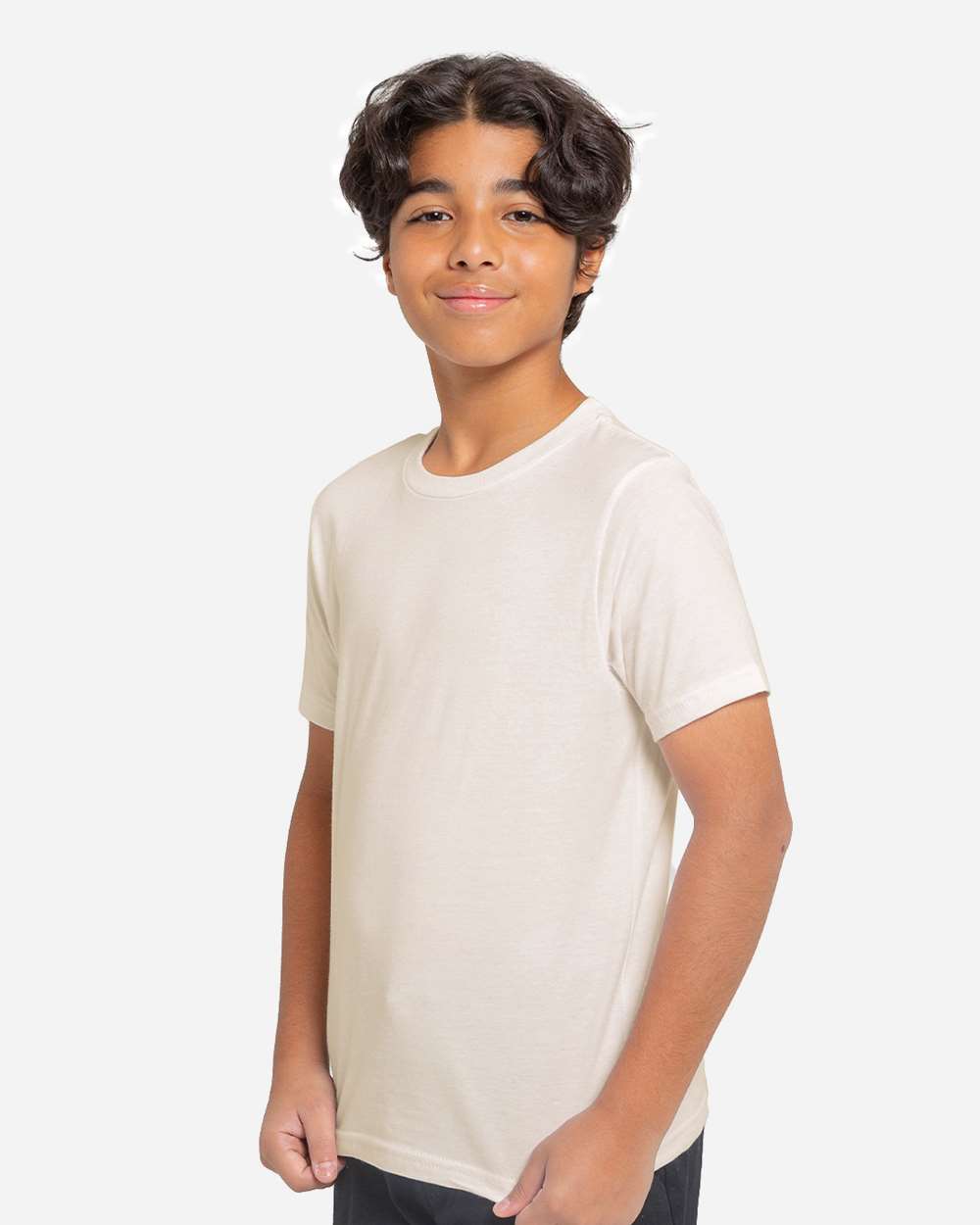 Youth Epic Cotton T-Shirt - OnModelSide - B812E0922 - Natural