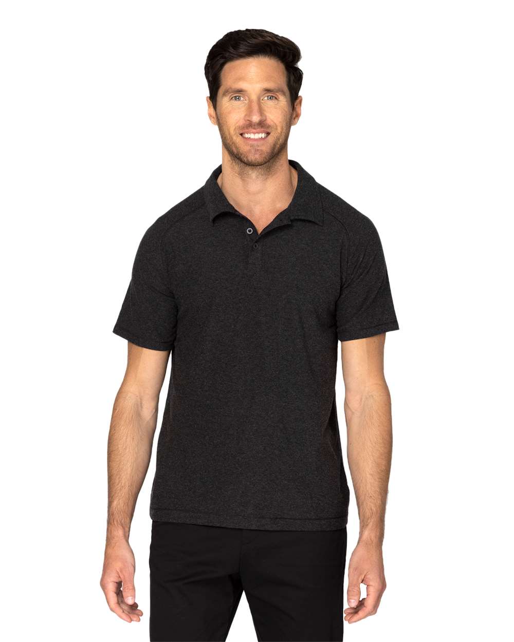 Men's Impact Polo - OnModelFront - B799E0102 - Black Heather